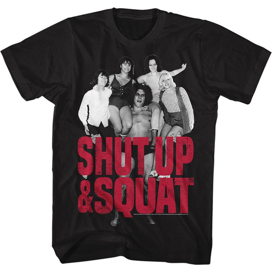 Andre The Giant Shut Up and Squat Mens Black T-shirt Sports Mem, Cards & Fan Shop > Fan Apparel & Souvenirs > Wrestling by EWS | Extreme Wrestling Shirts