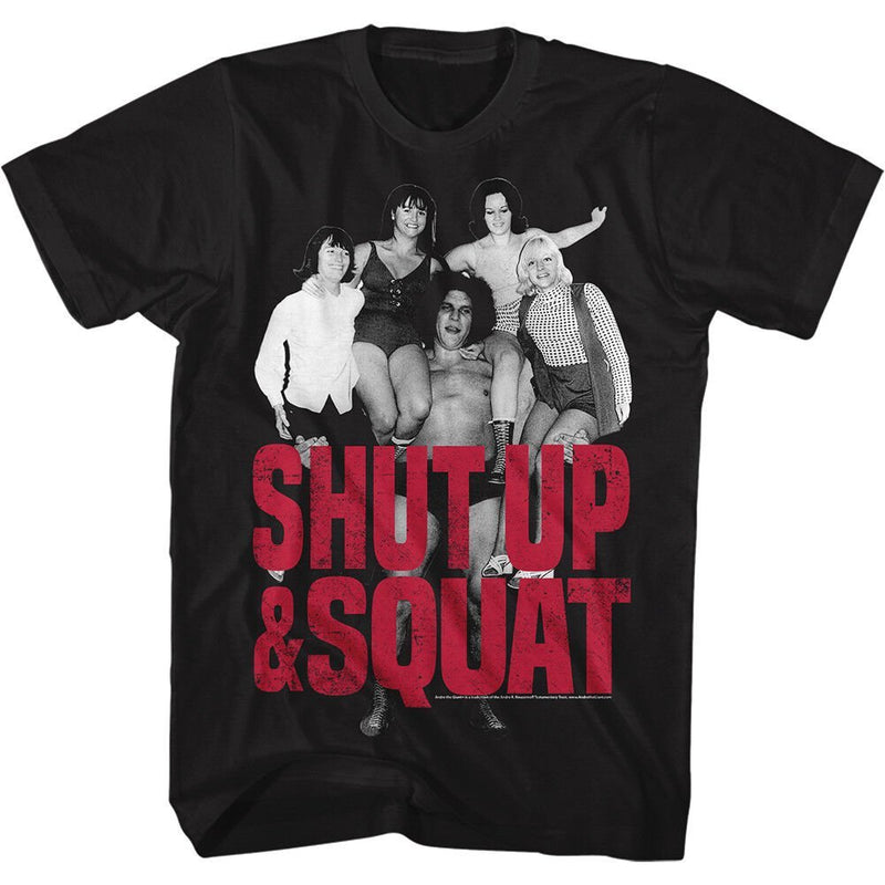 Load image into Gallery viewer, Andre The Giant Shut Up and Squat Mens Black T-shirt Sports Mem, Cards &amp; Fan Shop &gt; Fan Apparel &amp; Souvenirs &gt; Wrestling by EWS | Extreme Wrestling Shirts
