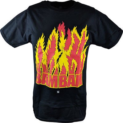 Bam Bam Bigelow Flames WWE Mens Legends T-shirt Sports Mem, Cards & Fan Shop > Fan Apparel & Souvenirs > Wrestling by Freeze | Extreme Wrestling Shirts