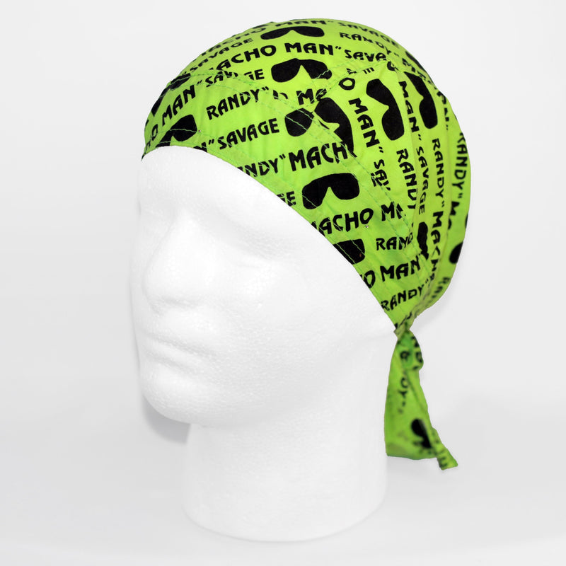 Load image into Gallery viewer, Bandana Skull Cap Doo Rag for Macho Man Randy Savage Costume Green by EWS | Extreme Wrestling Shirts
