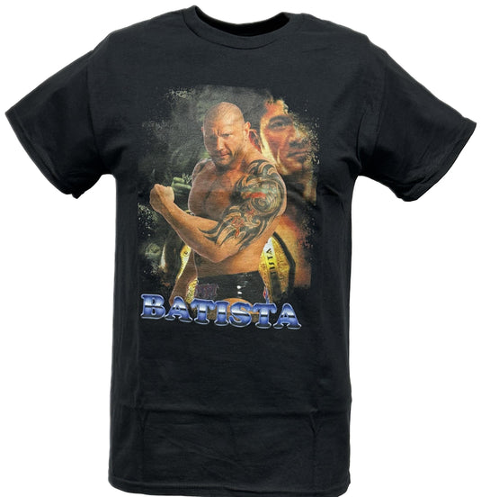 Batista Gun Show Mens Black T-shirt WWE by WWE | Extreme Wrestling Shirts