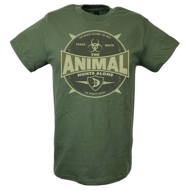 Load image into Gallery viewer, Batista The Animal Hunts Alone Green T-shirt by EWS | Extreme Wrestling Shirts
