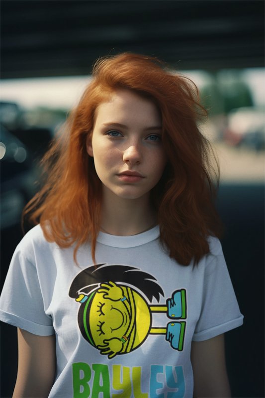 Load image into Gallery viewer, Bayley Superstar Cartoon Wave T-shirt by EWS | Extreme Wrestling Shirts
