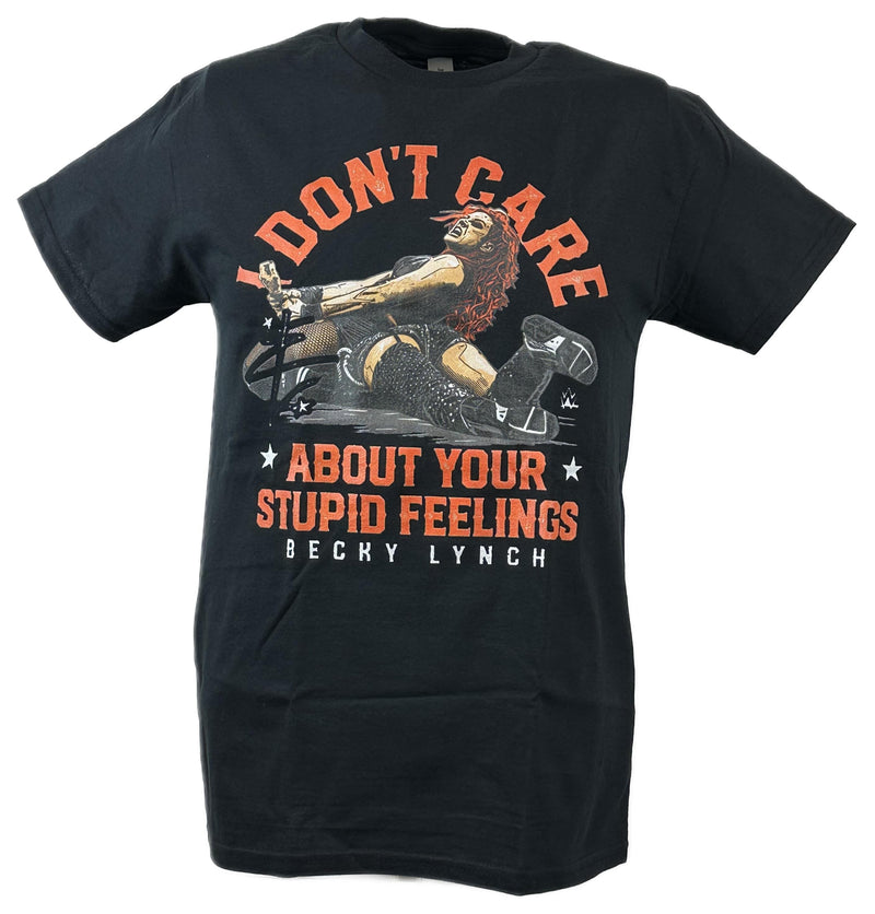 Load image into Gallery viewer, Becky Lynch Don&#39;t Care About Your Stupid Feelings T-shirt by EWS | Extreme Wrestling Shirts
