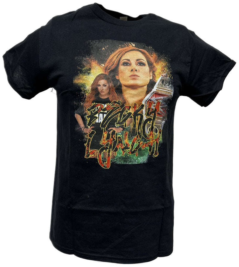 Load image into Gallery viewer, Becky Lynch Fireworks Mens Black T-shirt by WWE | Extreme Wrestling Shirts
