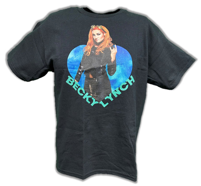 Becky Lynch Rockstar Heart Kids Black T-shirt by WWE | Extreme Wrestling Shirts