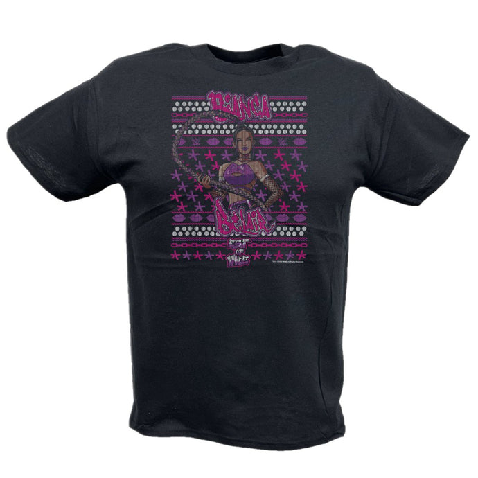 Bianca Belair Christmas Kids Youth Black T-shirt by EWS | Extreme Wrestling Shirts