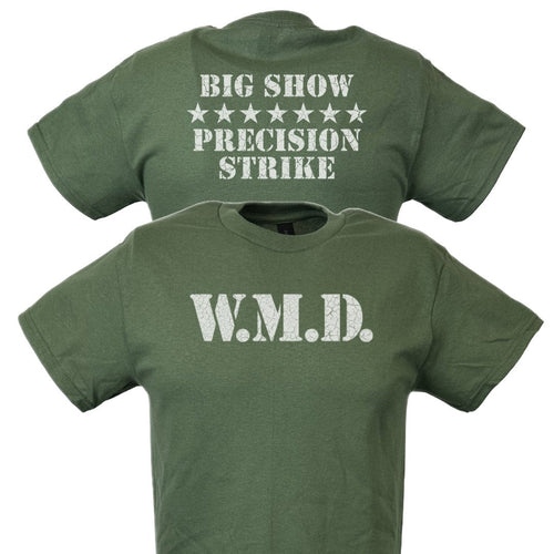 Big Show WMD Precision Strike Miltary Green T-shirt by EWS | Extreme Wrestling Shirts