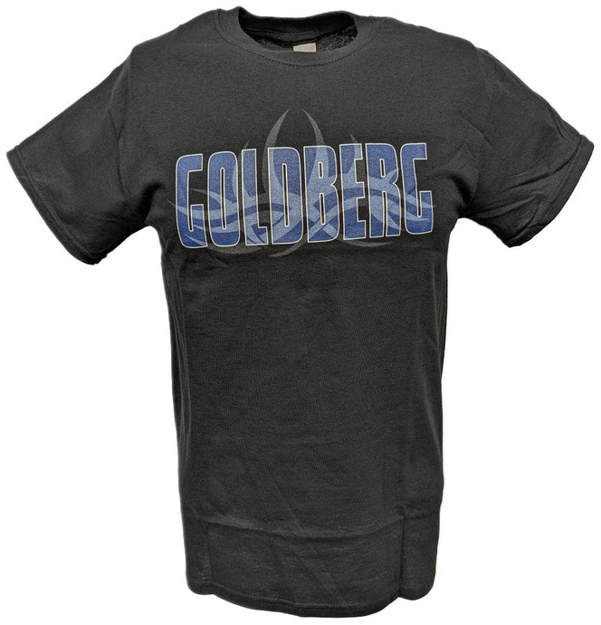 Bill Goldberg Blue Logo Men's Black T-shirt WCW by WWE | Extreme Wrestling Shirts