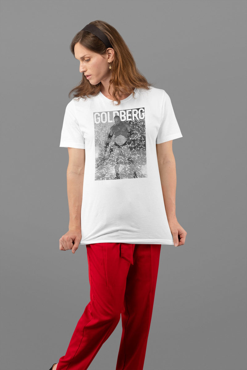 Load image into Gallery viewer, Bill Goldberg Fireworks Mens White T-shirt Sports Mem, Cards &amp; Fan Shop &gt; Fan Apparel &amp; Souvenirs &gt; Wrestling by EWS | Extreme Wrestling Shirts
