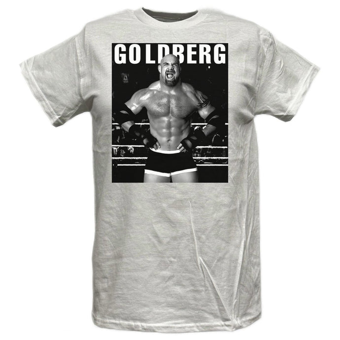 Bill Goldberg In Ring WWE Mens White T-shirt Sports Mem, Cards & Fan Shop > Fan Apparel & Souvenirs > Wrestling by EWS | Extreme Wrestling Shirts