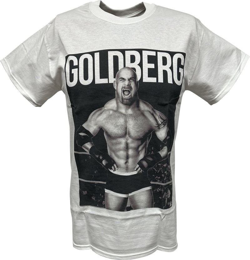 Load image into Gallery viewer, Bill Goldberg In Ring WWE Mens White T-shirt Sports Mem, Cards &amp; Fan Shop &gt; Fan Apparel &amp; Souvenirs &gt; Wrestling by Freeze | Extreme Wrestling Shirts
