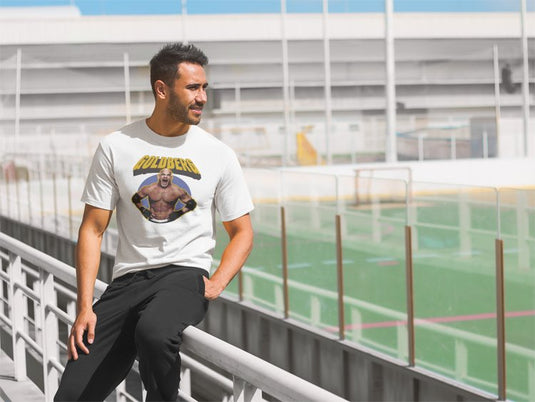 Bill Goldberg Retro Mens White T-shirt Sports Mem, Cards & Fan Shop > Fan Apparel & Souvenirs > Wrestling by EWS | Extreme Wrestling Shirts