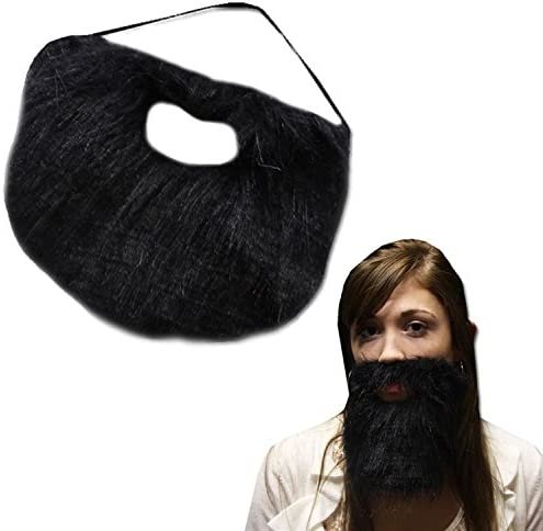 Black Beard With Elastic Band Misc. by Windy City Novelties | Extreme Wrestling Shirts