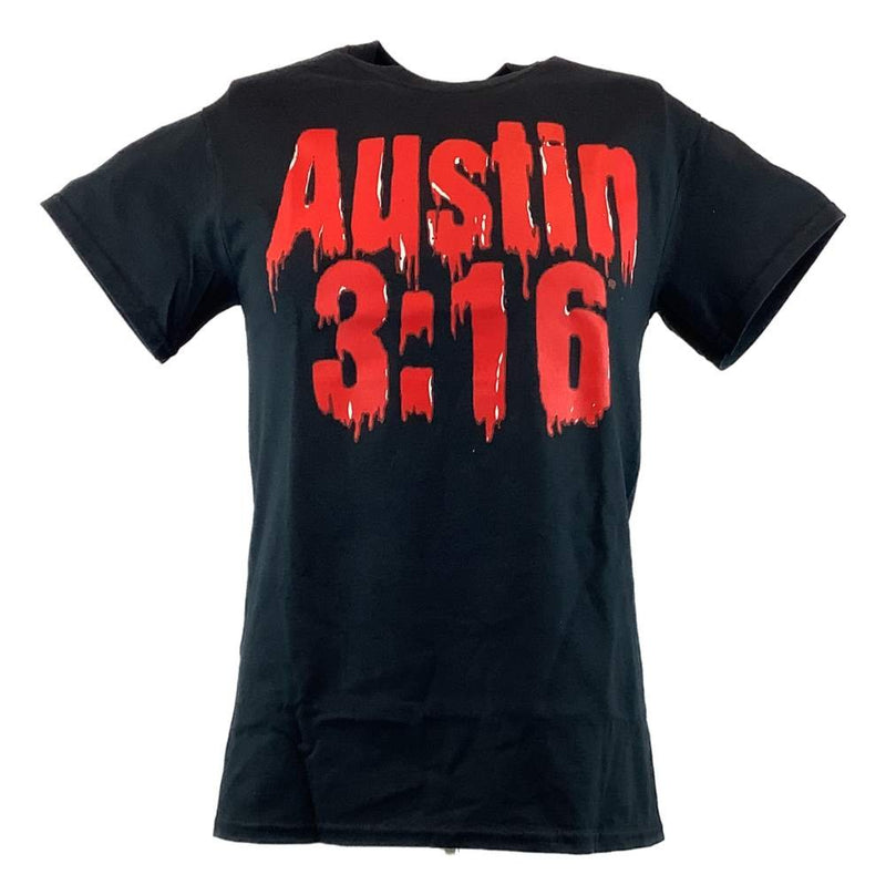 Load image into Gallery viewer, Blood from a Stone Cold Steve Austin Bloody Face Mens Black T-shirt Sports Mem, Cards &amp; Fan Shop &gt; Fan Apparel &amp; Souvenirs &gt; Wrestling by EWS | Extreme Wrestling Shirts
