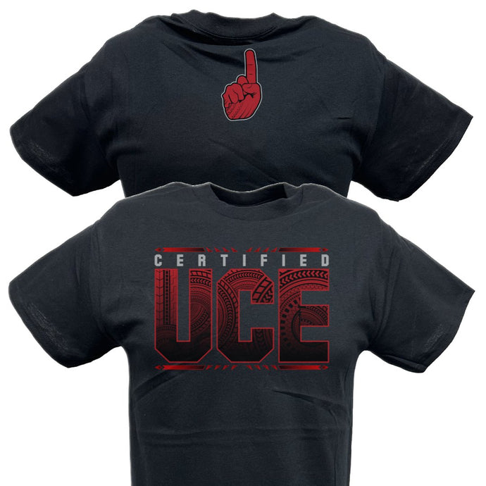 Bloodline Certified UCE Roman Reigns Mens Black T-shirt by EWS | Extreme Wrestling Shirts