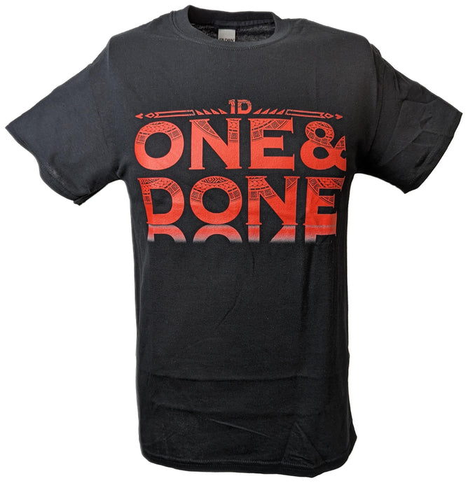 Bloodline One and Done Roman Reigns Jimmy Jey Uso Black T-shirt by EWS | Extreme Wrestling Shirts