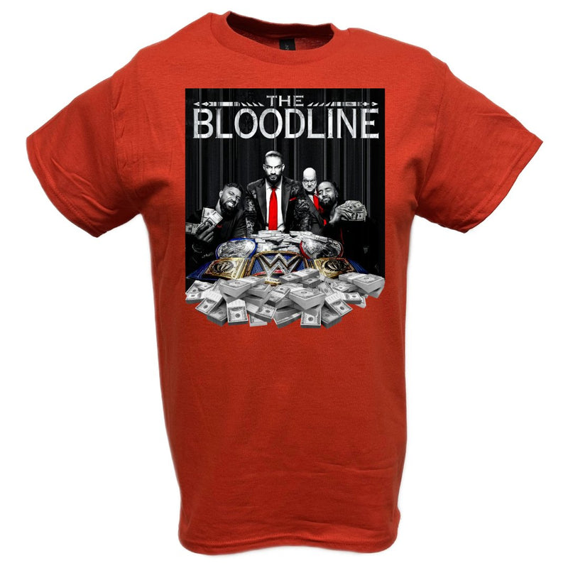 Load image into Gallery viewer, Bloodline Roman Reigns Usos Red T-shirt by EWS | Extreme Wrestling Shirts
