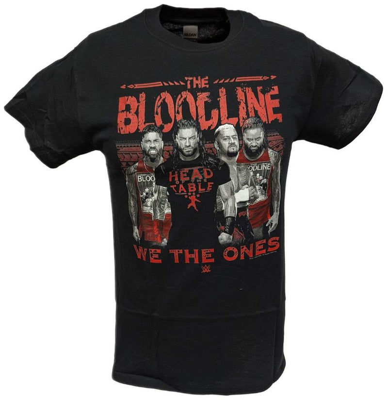 Load image into Gallery viewer, Bloodline We The Ones Poster Print Black T-shirt by WWE | Extreme Wrestling Shirts
