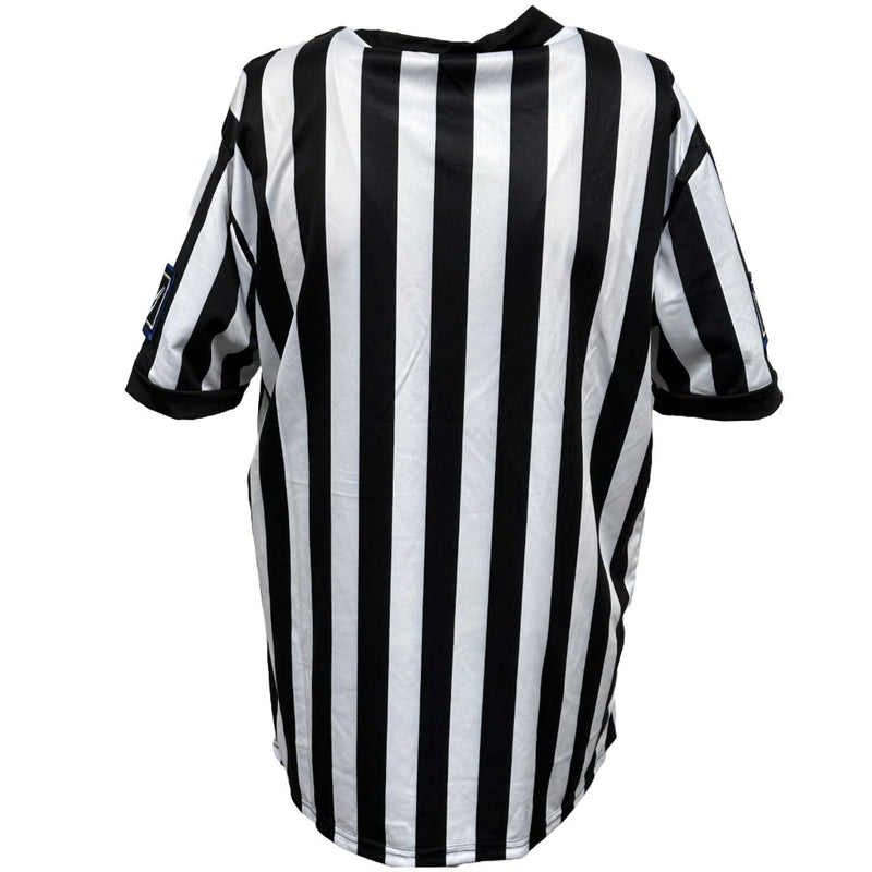 Load image into Gallery viewer, Blue Logo Friday Night Smackdown Referee Shirt by EWS | Extreme Wrestling Shirts
