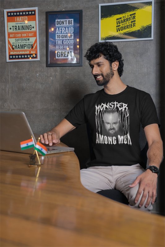 Load image into Gallery viewer, Braun Strowman Monster Among Black T-shirt Sports Mem, Cards &amp; Fan Shop > Fan Apparel &amp; Souvenirs > Wrestling by EWS | Extreme Wrestling Shirts
