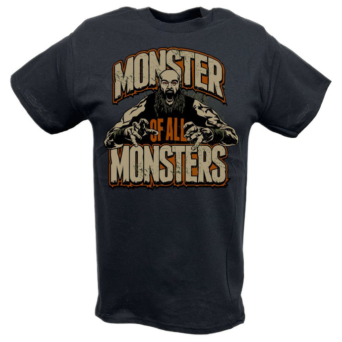 Braun Strowman Monster of All Monsters Black T-shirt by EWS | Extreme Wrestling Shirts