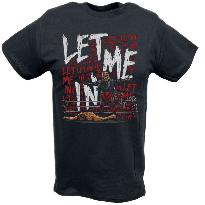 Load image into Gallery viewer, Bray Wyatt Let Me In Repeat Logo T-shirt by EWS | Extreme Wrestling Shirts
