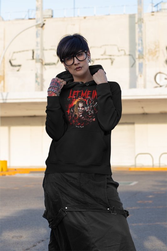 Load image into Gallery viewer, Bray Wyatt The Fiend Let Me In Black Hoody Pullover by EWS | Extreme Wrestling Shirts
