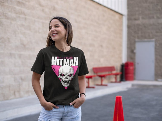 Bret Hart Hitman Skull Logo T-shirt by EWS | Extreme Wrestling Shirts