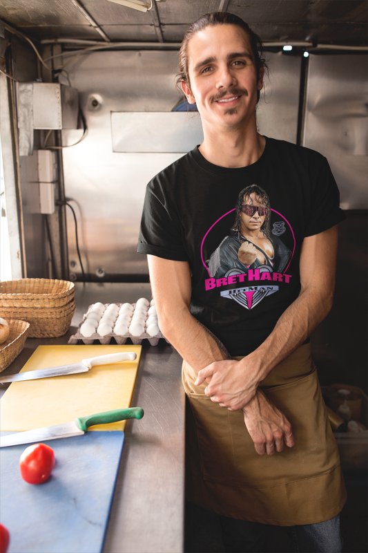 Bret Hart The Hitman Legends Black T-shirt by EWS | Extreme Wrestling Shirts