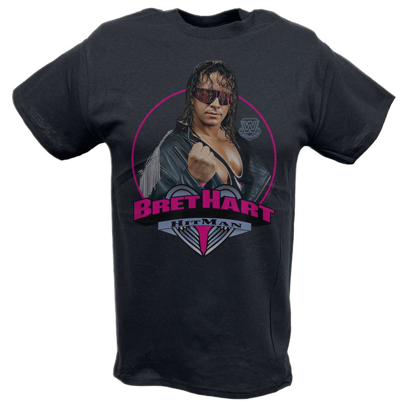 Load image into Gallery viewer, Bret Hart The Hitman Legends WWE Black T-shirt by EWS | Extreme Wrestling Shirts
