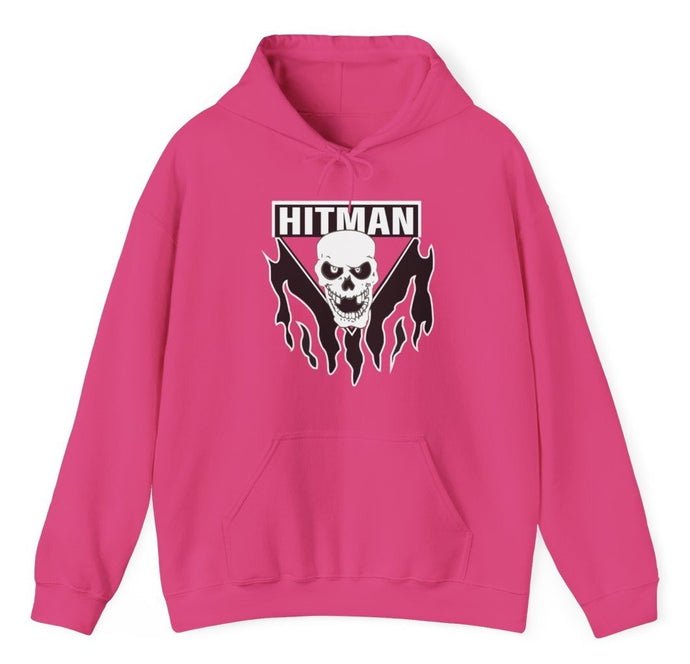 Bret Hitman Hart Pink Pullover Hoody Sweatshirt by WWE | Extreme Wrestling Shirts