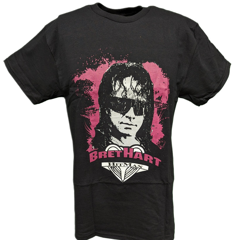 Load image into Gallery viewer, Bret Hitman Hart Profile WWE Mens Black T-shirt Sports Mem, Cards &amp; Fan Shop &gt; Fan Apparel &amp; Souvenirs &gt; Wrestling by Freeze | Extreme Wrestling Shirts
