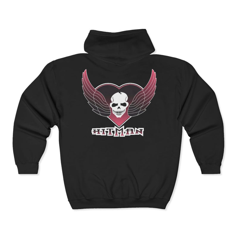 Load image into Gallery viewer, Bret Hitman Hart Winged Skull Zipper Hoody by EWS | Extreme Wrestling Shirts
