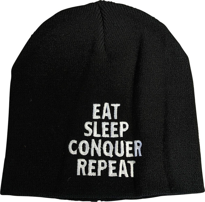 Load image into Gallery viewer, Brock Lesnar Eat Sleep Conquer Repeat Embroidered Beanie Cap Hat by EWS | Extreme Wrestling Shirts
