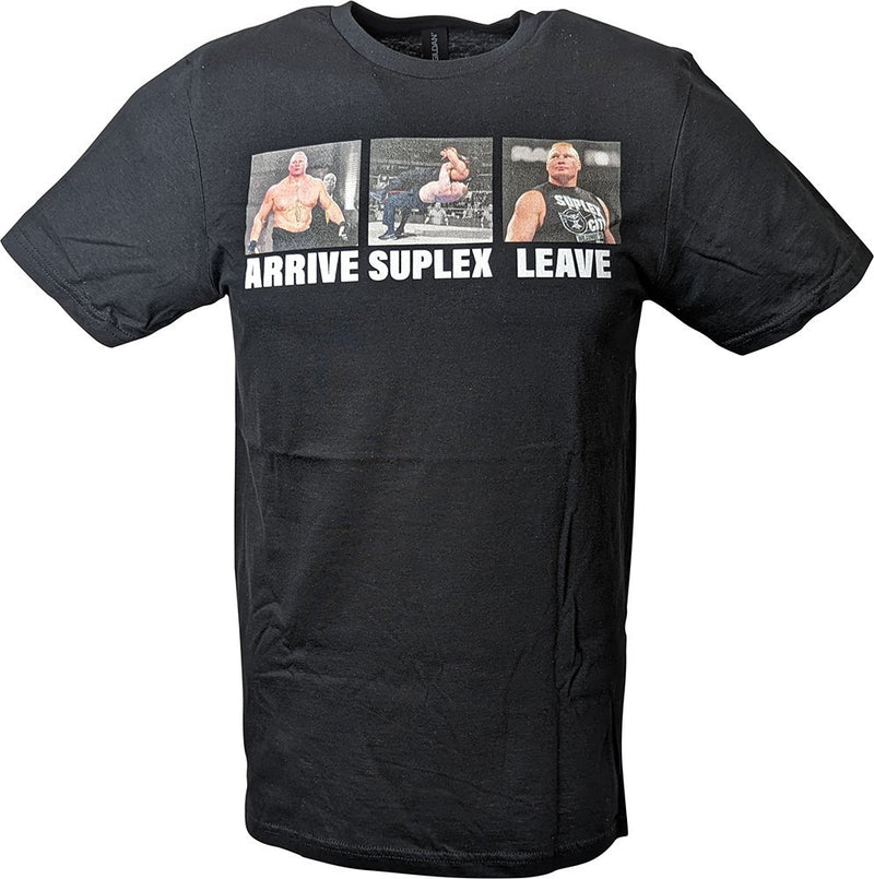 Load image into Gallery viewer, Brock Lesnar Photos Arrive Suplex Leave Mens T-shirt Sports Mem, Cards &amp; Fan Shop &gt; Fan Apparel &amp; Souvenirs &gt; Wrestling by EWS | Extreme Wrestling Shirts
