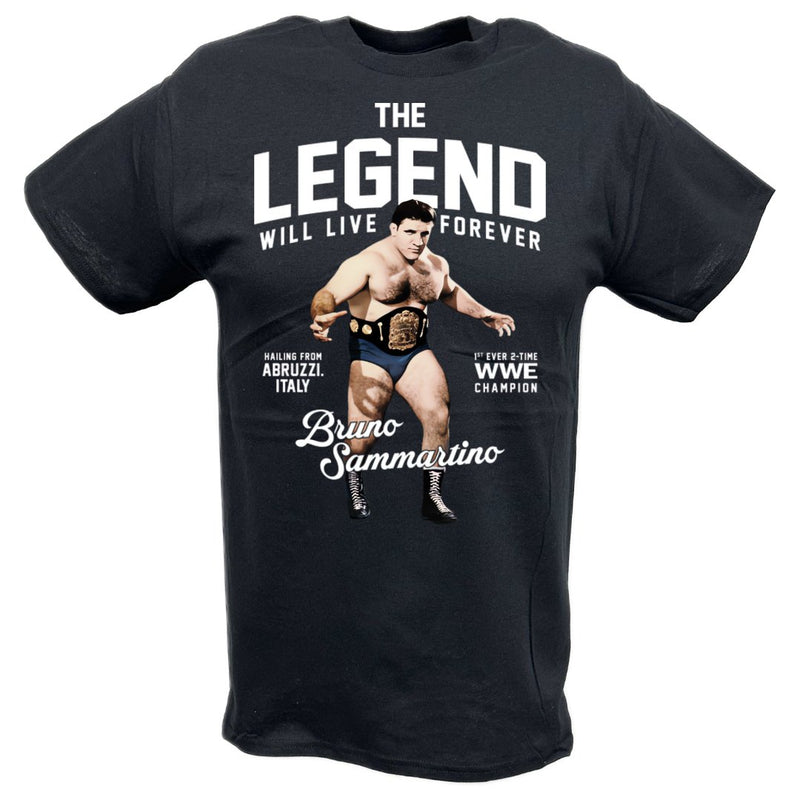 Load image into Gallery viewer, Bruno Sammartino Legend Collection T-shirt by EWS | Extreme Wrestling Shirts
