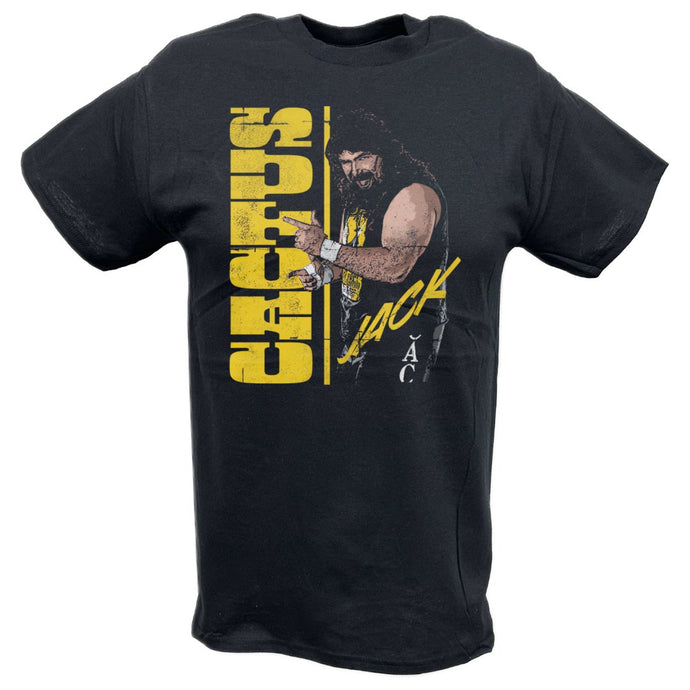 Cactus Jack Bang Bang Pose Black T-shirt by EWS | Extreme Wrestling Shirts