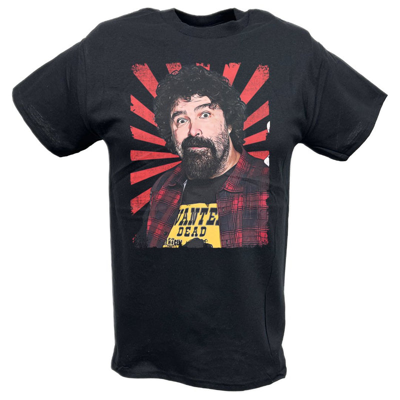 Load image into Gallery viewer, Cactus Jack Mick Foley Profile Portrait Black T-shirt by EWS | Extreme Wrestling Shirts
