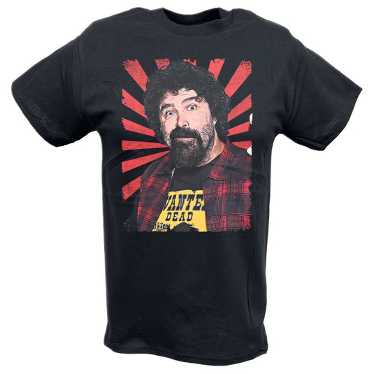 Cactus Jack Mick Foley Profile Portrait Black T-shirt by EWS | Extreme Wrestling Shirts