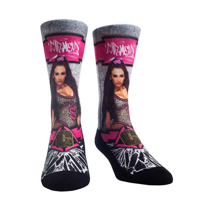 Load image into Gallery viewer, Carmella Walkout WWE Mens Print RockEm Socks by EWS | Extreme Wrestling Shirts
