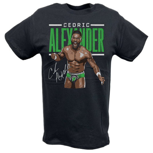 Cedric Alexander Scream Signature Black T-shirt by EWS | Extreme Wrestling Shirts