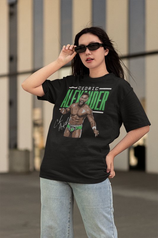 Load image into Gallery viewer, Cedric Alexander Scream Signature Black T-shirt by EWS | Extreme Wrestling Shirts
