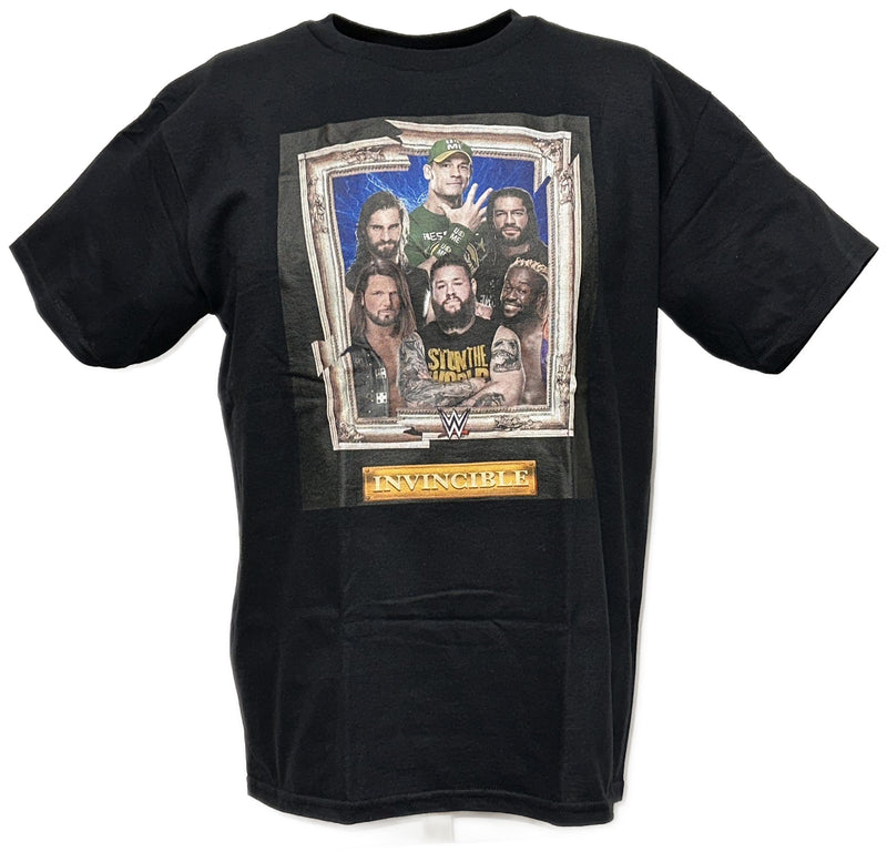 Load image into Gallery viewer, Cena Reigns Rollins Invincible Framed Boys Kids T-shirt by WWE | Extreme Wrestling Shirts
