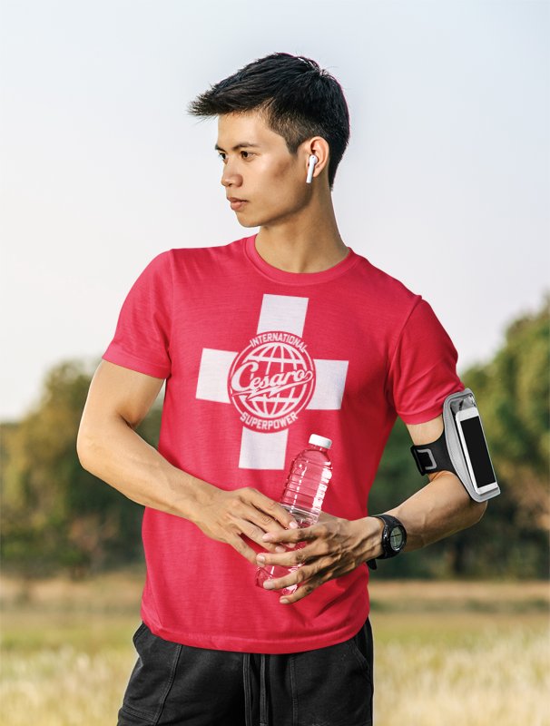 Load image into Gallery viewer, Cesaro International Superpower Mens Red T-shirt Sports Mem, Cards &amp; Fan Shop > Fan Apparel &amp; Souvenirs > Wrestling by EWS | Extreme Wrestling Shirts
