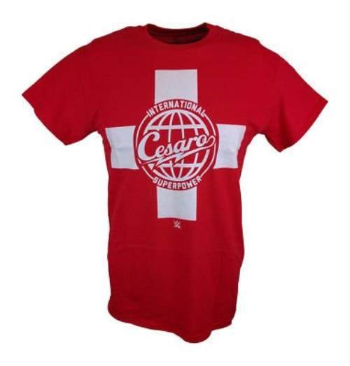 Cesaro International Superpower WWE Mens Red T-shirt Sports Mem, Cards & Fan Shop > Fan Apparel & Souvenirs > Wrestling by WWE | Extreme Wrestling Shirts