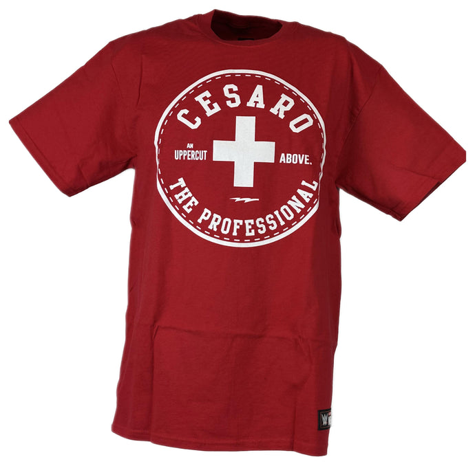 Cesaro King The Professional Authentic Mens Red T-shirt by EWS | Extreme Wrestling Shirts