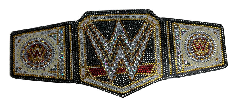 Load image into Gallery viewer, Championship Belt 5D DIY Diamond Art Kit Black by EWS | Extreme Wrestling Shirts
