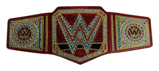 Championship Belt 5D DIY Diamond Art Kit Red by EWS | Extreme Wrestling Shirts