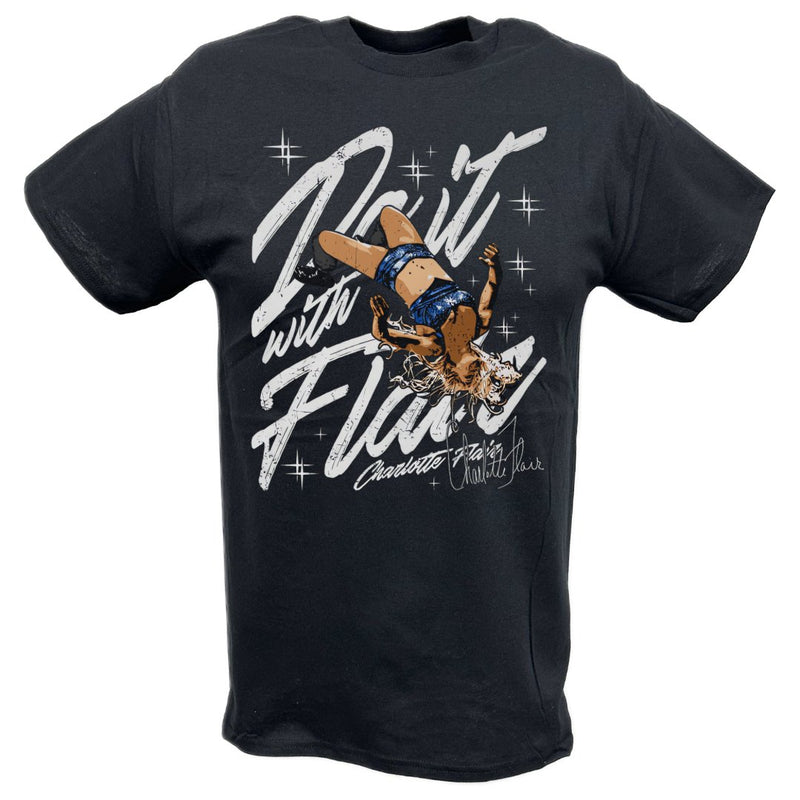 Load image into Gallery viewer, Charlotte Flair Do It With Flair Signature Black T-shirt by EWS | Extreme Wrestling Shirts
